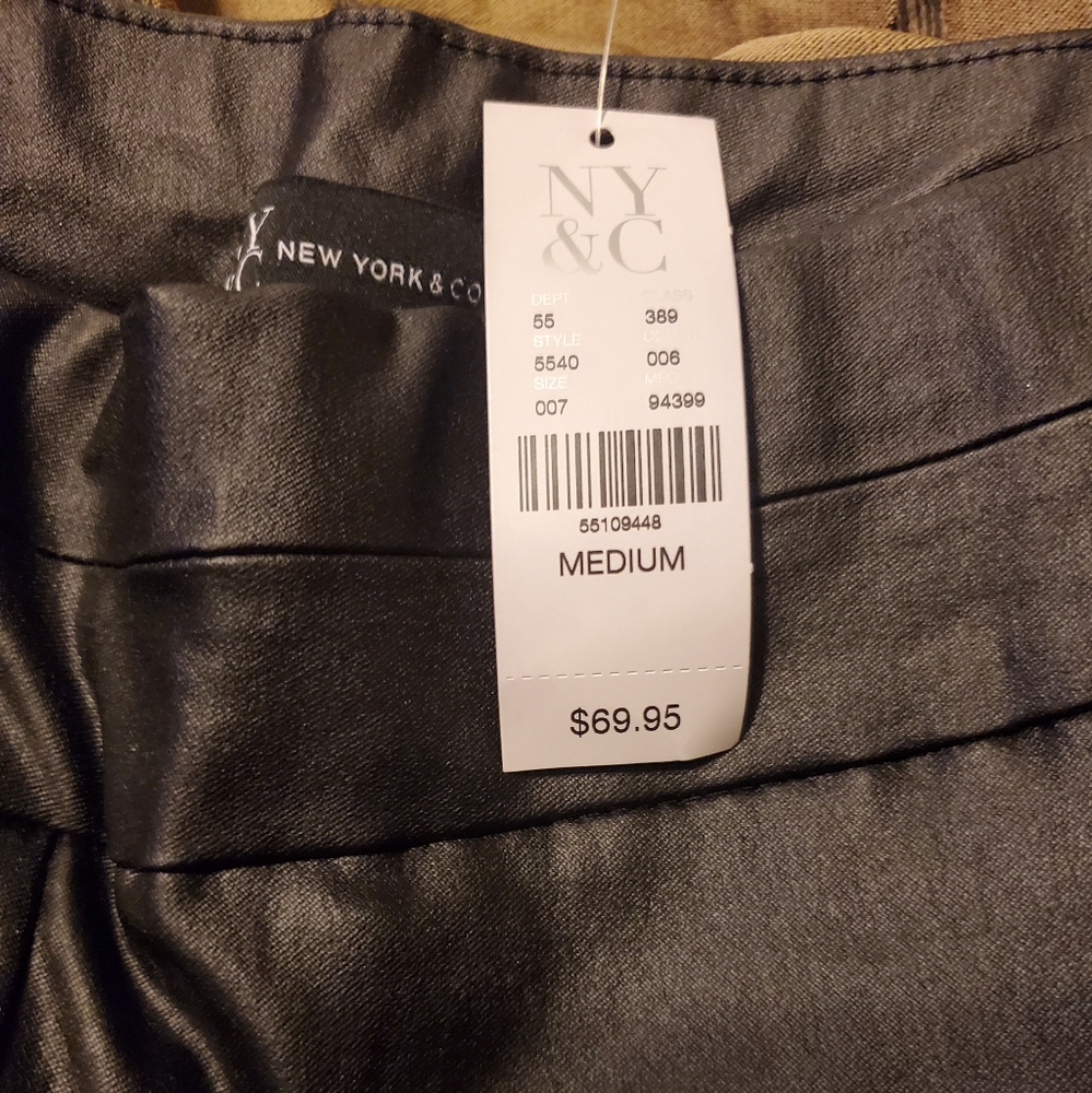 Faux leather pants